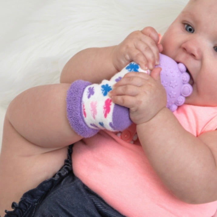 Baby teething hot sale socks