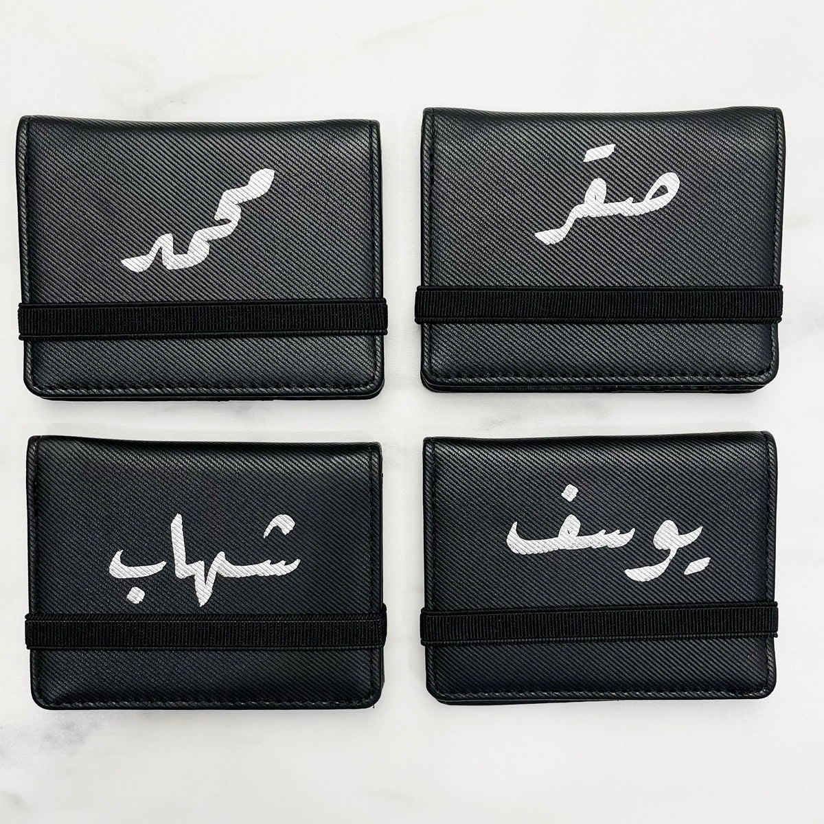Eid wallet black with silver calligraphy – littlebloomkw