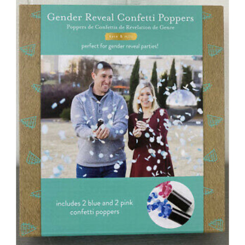 Kate & Milo Gender Reveal Confetti Poppers