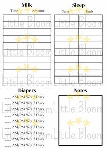 Newborn Daily Log